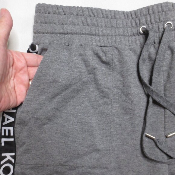 NWT MICHAEL KORS pants DRAWSTRING black GRAY athletic SOFT jogger SIZE L - Picture 4 of 8